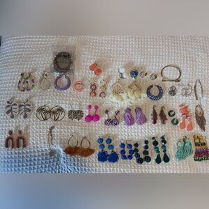 Lot of BaubleBar, J.Crew, House of Harlow and other brand fashion earrings